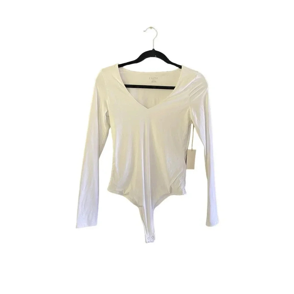 Z Supply White Long Sleeve Top
